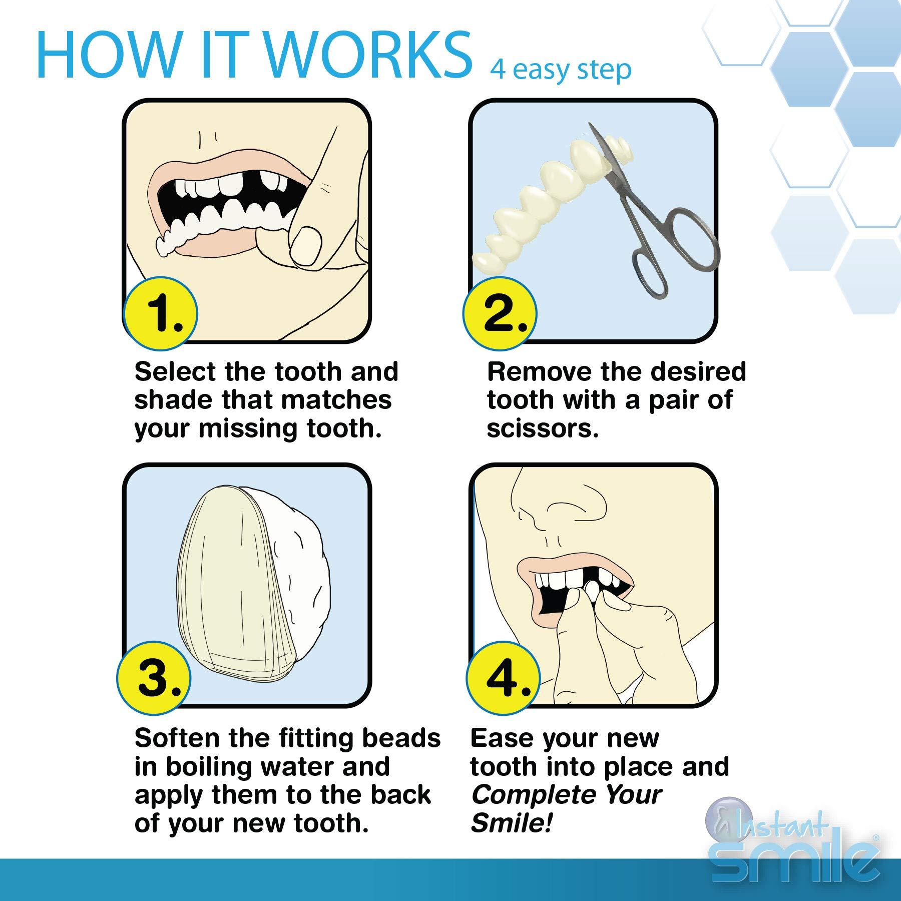 Instant Smile Instant Smile Complete Your Smile Temporary Tooth Replacment Kit - Replace a missing tooth in minutes