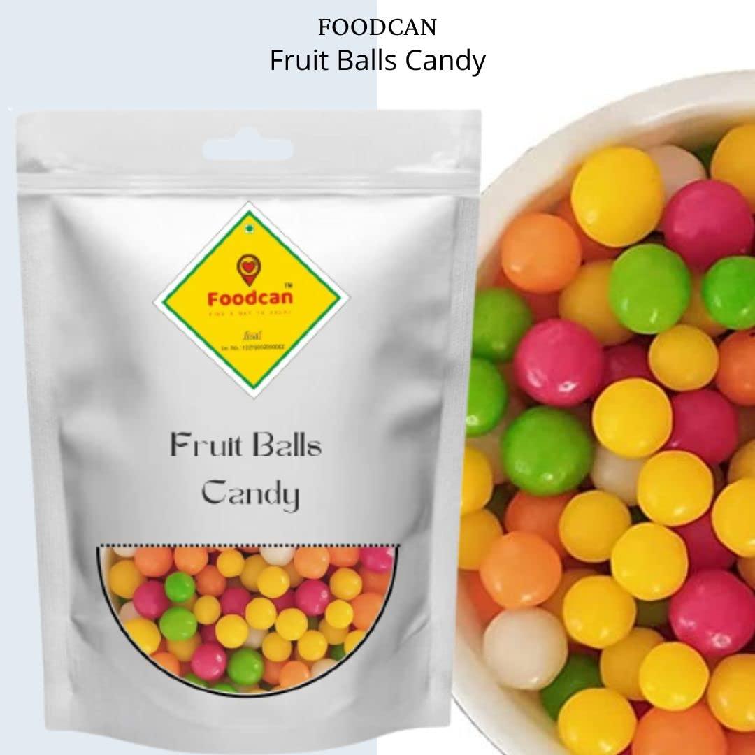 FOODCAN Foodcan Fruit Balls Candy (Multi Color & Fruity Flavor), 400 Gram