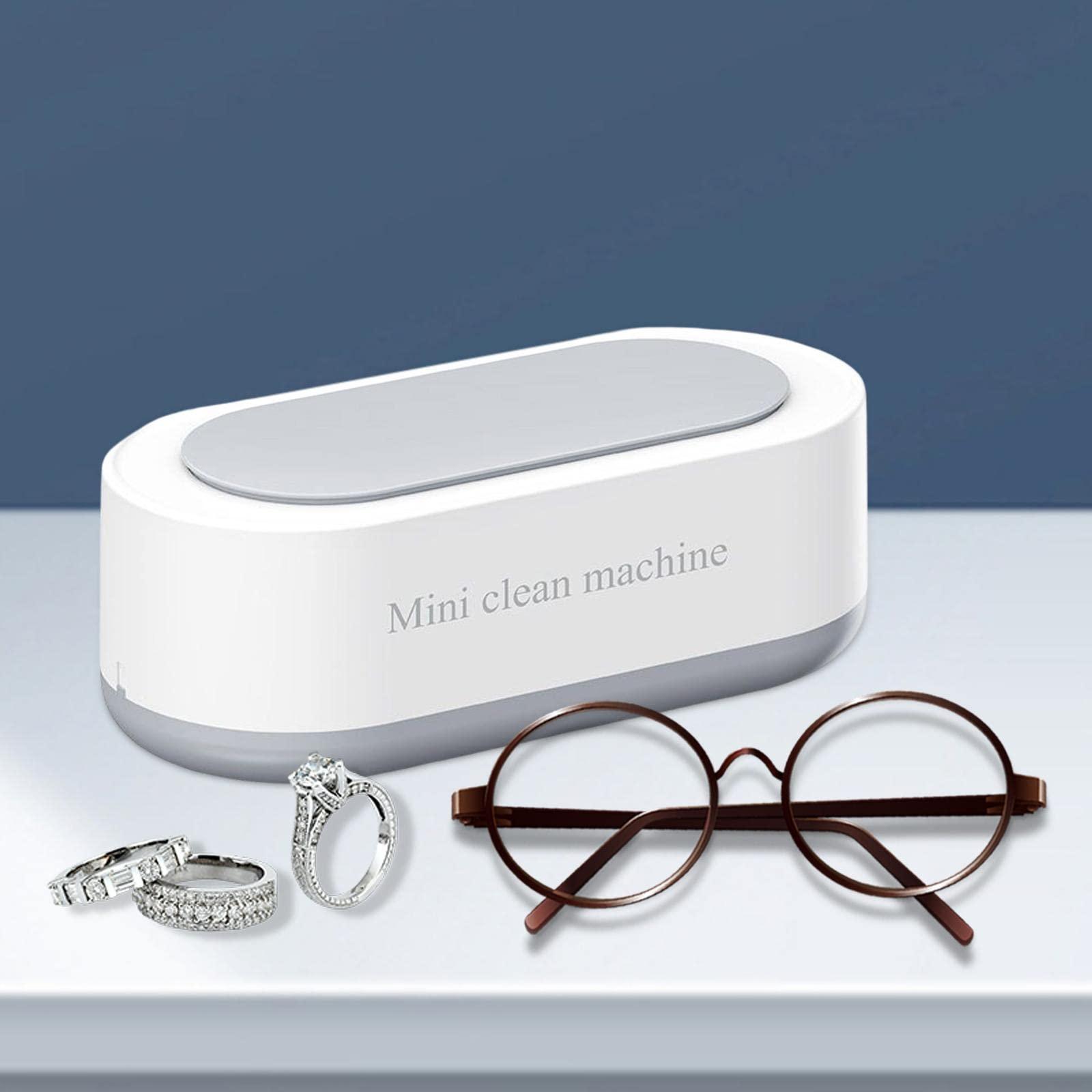 BNF BNF Battery Operated Ultrasonic Jewelry Cleaner for Rings Necklace Shaver Heads White