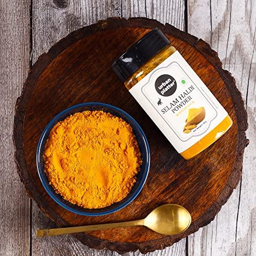 urban platter Urban Platter Selam Haldi (Turmeric) Powder Shaker Jar, 90g / 3oz [Cultivated in Tamilnadu]