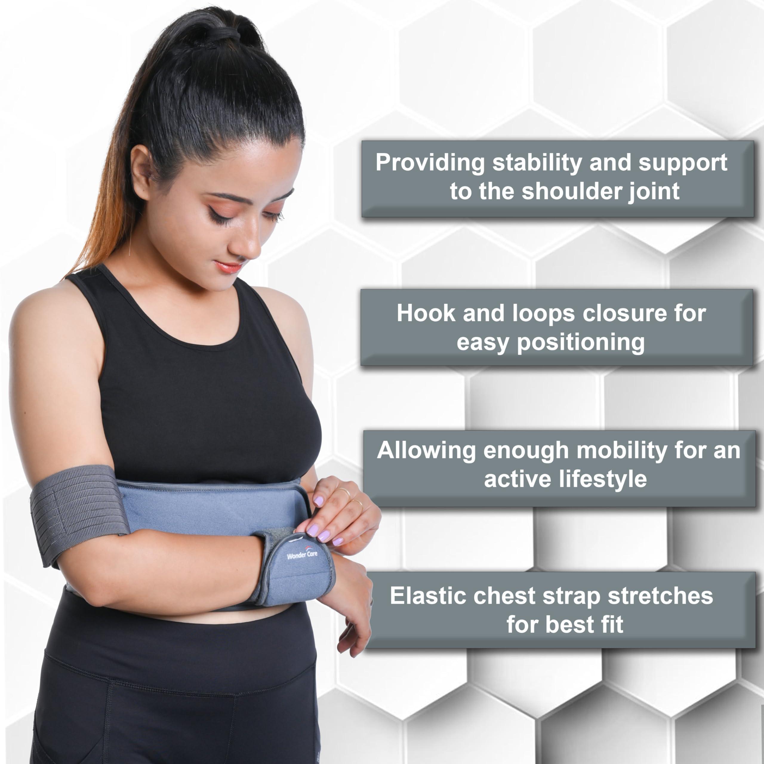 Wonder Care Wonder Care Arm Sling Pouch Belt Designed for No Pressure on Neck, Arm Brace Immobilizer for Pain Relief, Shoulder Support Men Women[M(31\"-35\")]