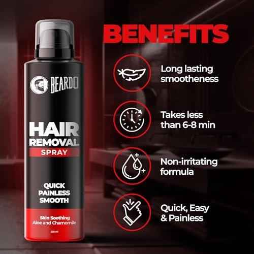 BEARDO Beardo Hair Removal Spray 200ml, Tattoo Shiner Gel 50g (Set of 2)
