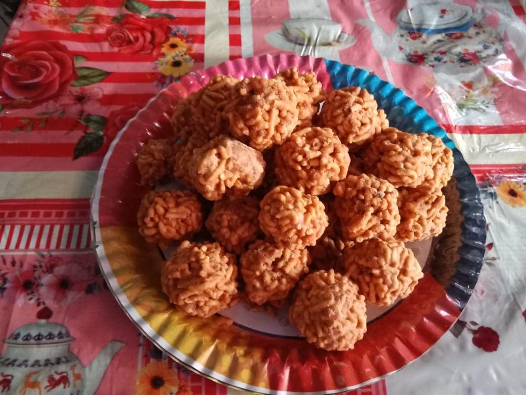 RSD Enterprise Pure Natural beson/chana/chona jaggery laddu- (healthy snacks) / Puja/pujo purpse - 500 Gm