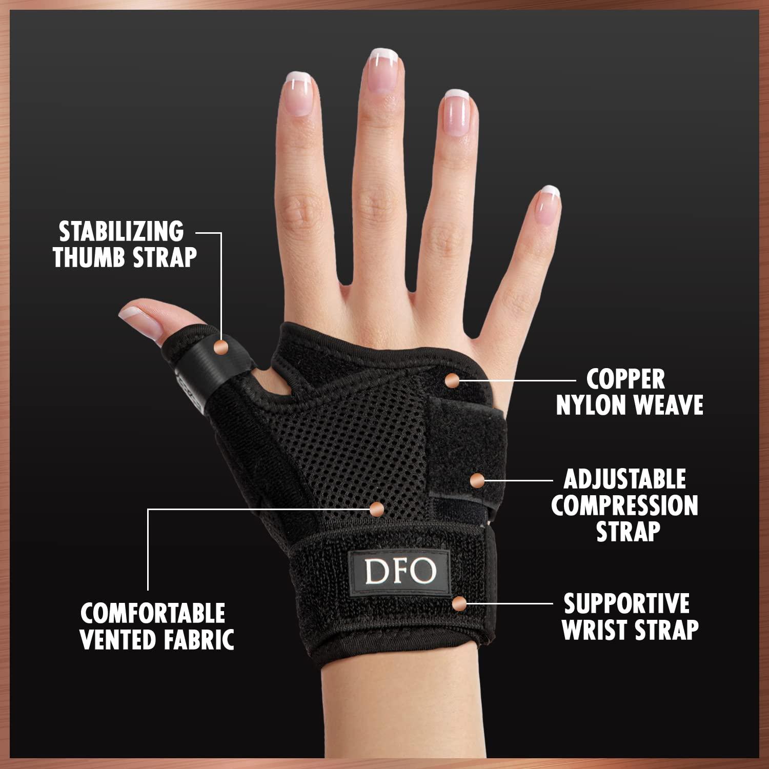 Dr. Frederick\'s Original Dr. Frederick\'s Original Copper Thumb Brace - 1 Brace - CMC Spica Splint for De Quervains Tendonitis, Arthritis, Injury, Pain Relief - Thumb Wrist Stabilization - Left or Right Hand - Fits Men and Women