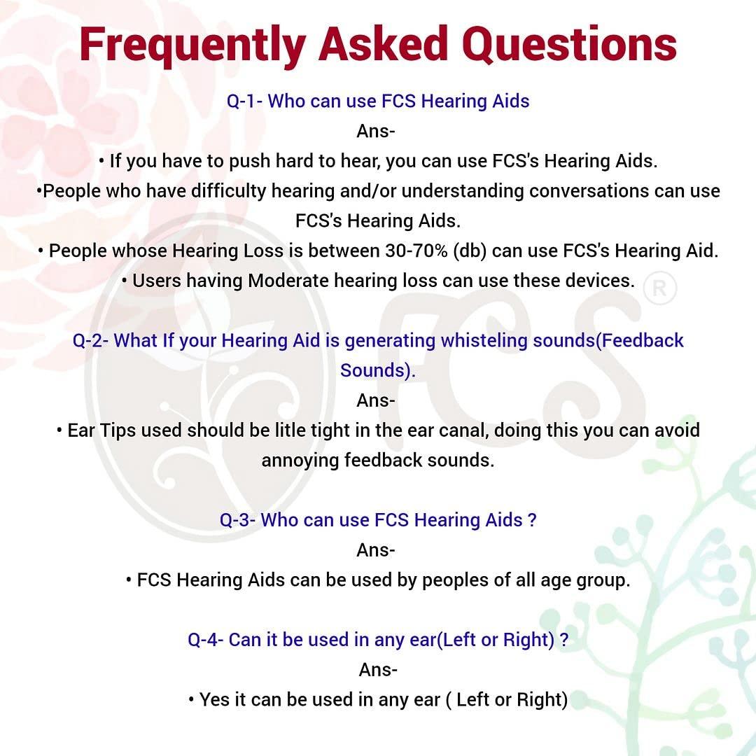 FCS FCS K-86 ITC Hearing Aid (Beige) With 6 German Made Battery Suitable For Mild to Moderate Hearing Loss.