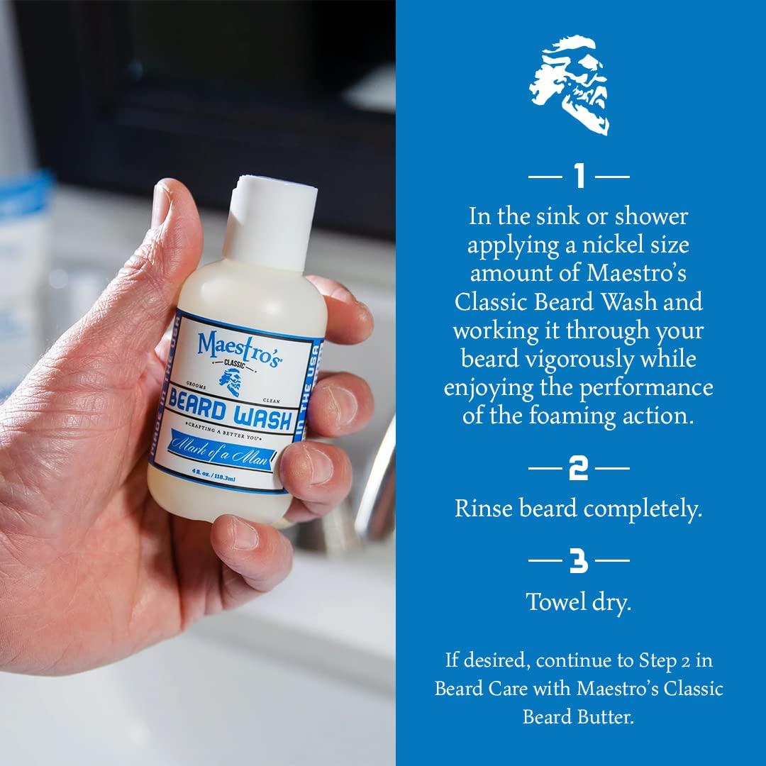 Maestro\'s Classic Maestro\'s Classic Mark of a Man Beard Wash, 4 Ounce