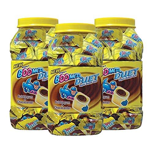 BOOMER Boomer Duet Choco Banana Flavoured Chewing Gum, 600g Jar (Pack of 3)