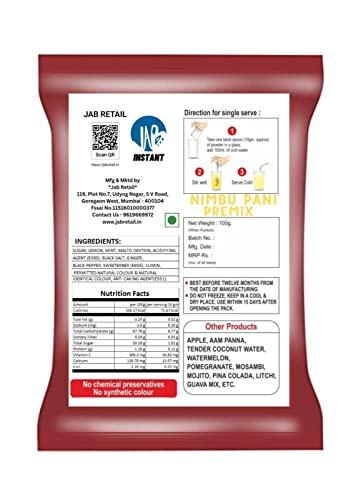 jab JAB Instant Healthy Powder Lemon Juice Drink Powder - (NIMBU PANI) (Pack of 500g)