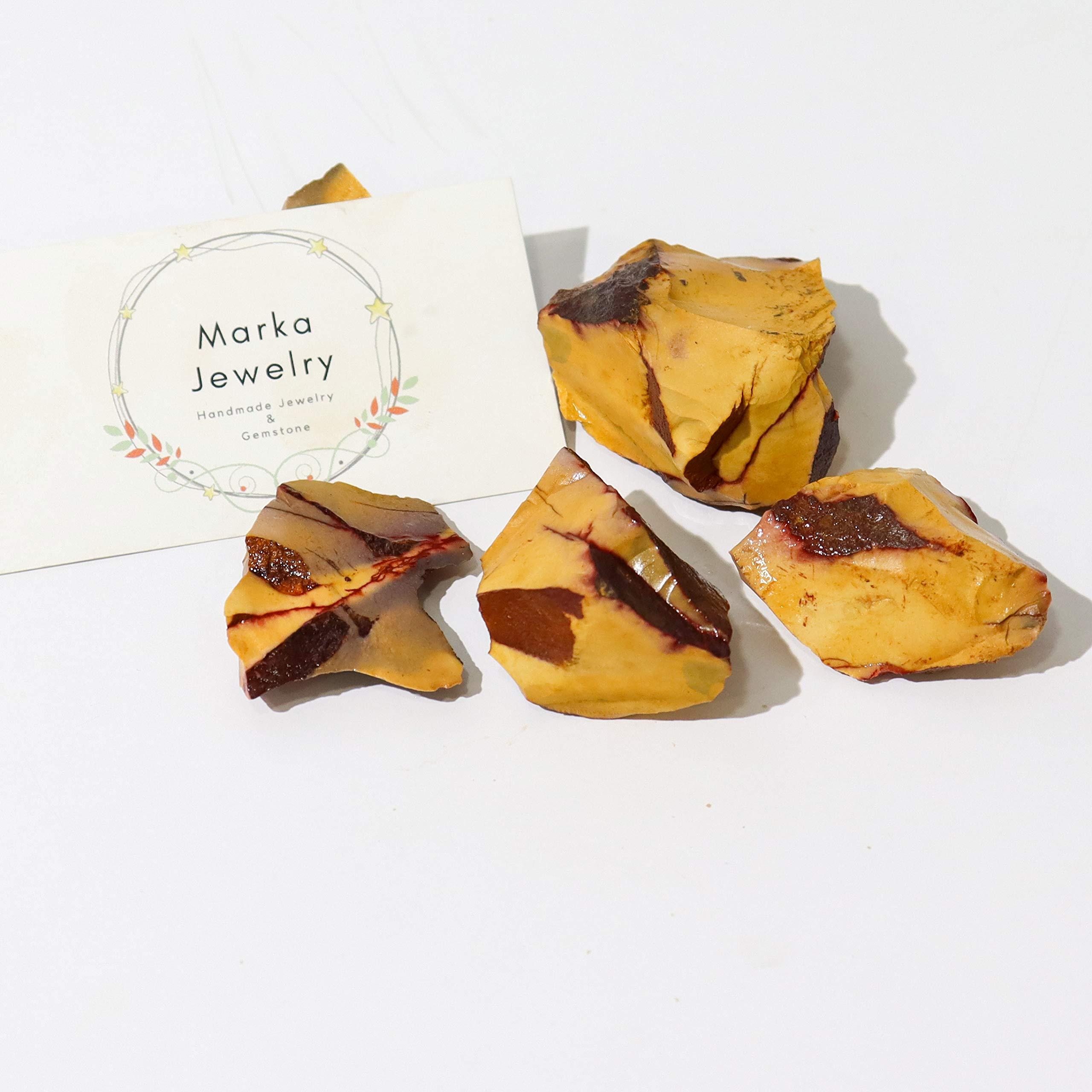 MARKA Marka 20 Gram Natural Mookaite Jasper Rough Specimens, Polishing, Tumbling, Cabbing Crystal Rough Stones for Reiki Healing and Crystal Healing Stones