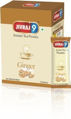 Jivraj 9 Jivraj 9 Combo Pack of Instant Tea Premix, Lemon Grass Instant Tea Premix (Pack of 2) & Ginger Instant Tea Premix (Pack of 2), 10 Sachets Each, Pack 4