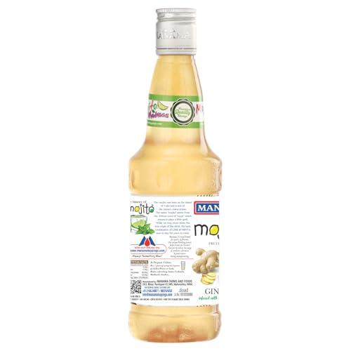 Manama Manama Ginger Mojito Syrup and Raspberry Mojito Syrup, 500ML Each, Mixer for Mocktails, Cocktails, Drinks, Juices, Beverages, Pack of 2