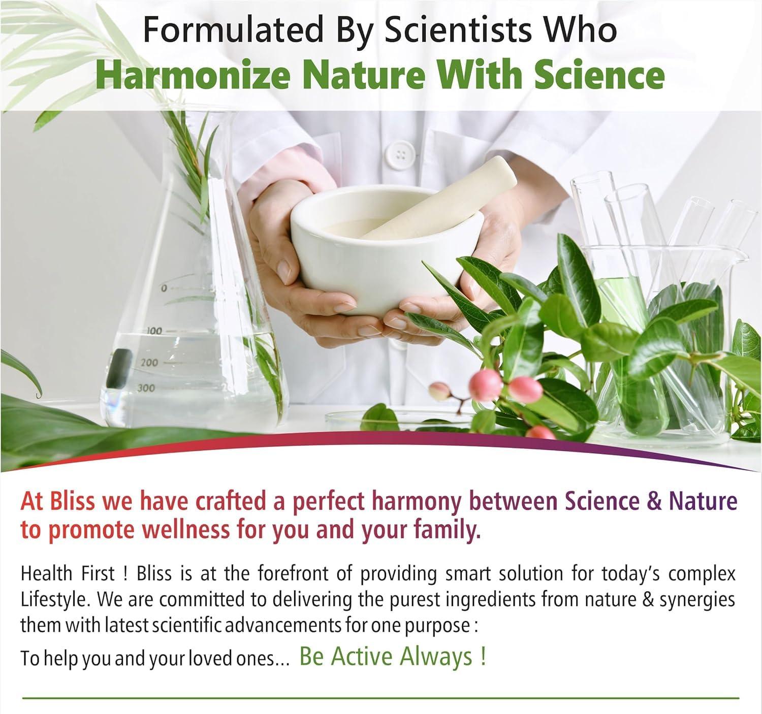 Bliss Welness Bliss Welness Pure Ashwagandha 1000mg + Multivitamins | Strength Vitality Stress Relief | General Wellness Rejuvenates Mind & Body Anti Anxiety Health Supplement - 60 Vegetarian Tablets