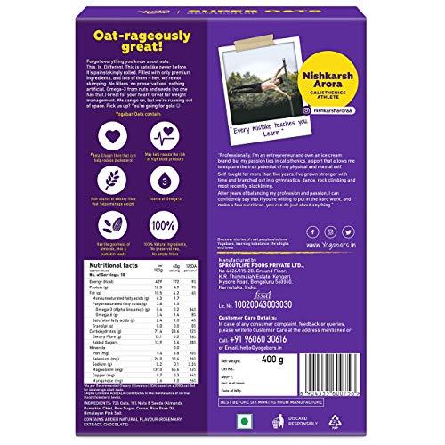 Yogabar Yogabar Breakfast Oats and Muesli | Dark Chocolate Muesli 40gm | Dark Chocolate Oats 400gm |