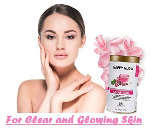 HerBlend Gourmet Tea HerBlend Glow Gourmet Tea/Gulab Chai Patti/Rose Tea for Glowing Skin and Acne (250 gram)