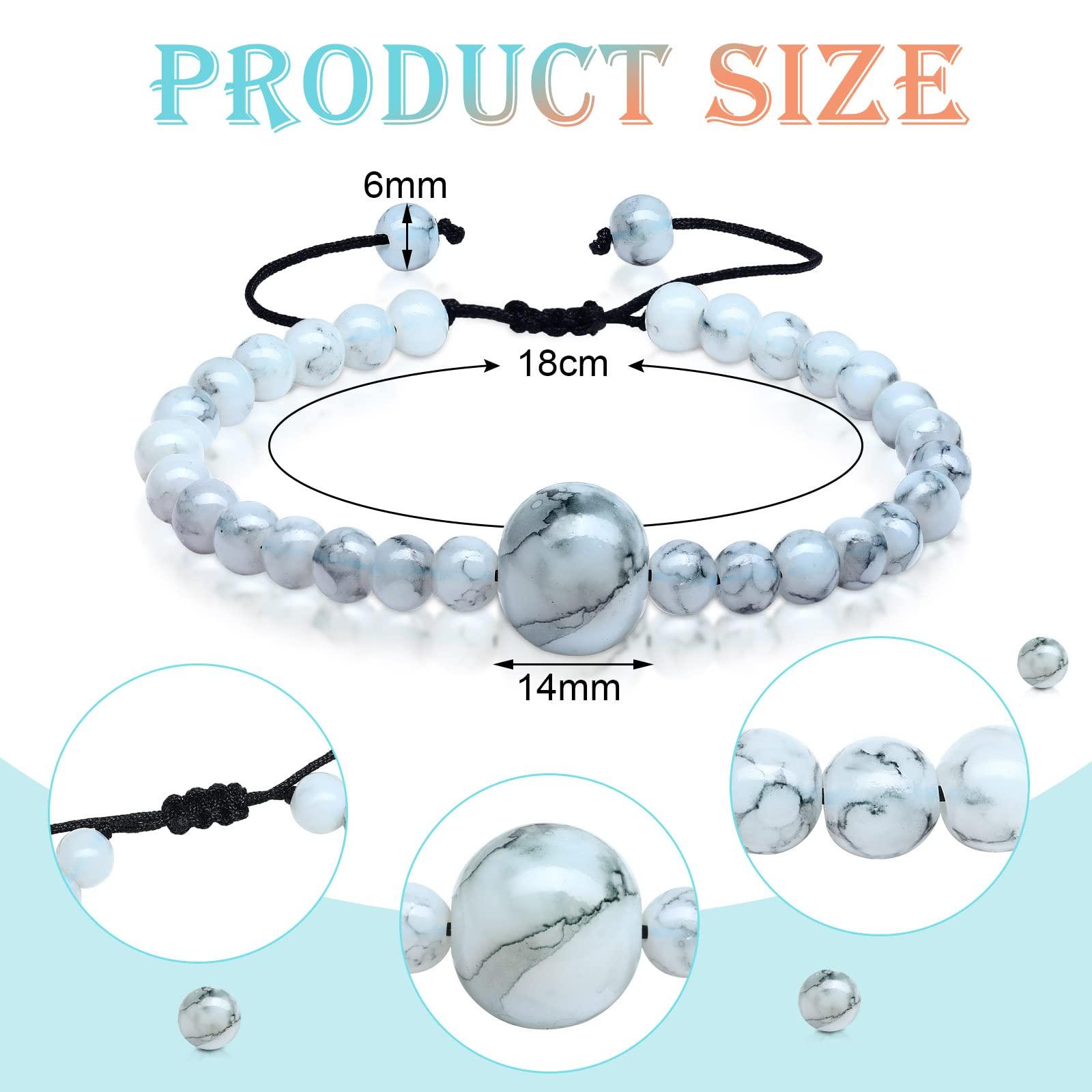 Sureio 6 Pieces Anti Nausea Wristband Adjustable Motion Sickness Bracelet Morning Sickness Sea Bands for Pregnancy Acupressure Seasickness Wristband for Kids Adults Nausea Car Sickness Travel Sickness