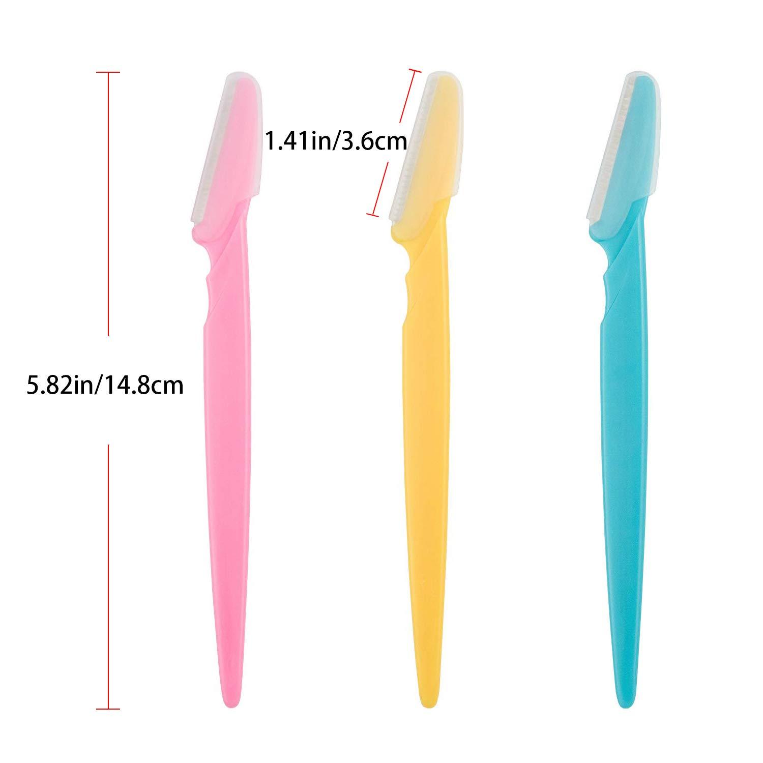 ILLUVA 18 Pcs Eyebrow Razors Shaper, Safety Facial Hair Remover Face Shaver Trimmer, Exfoliating Dermaplaning Tool for Women and Men