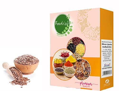 FOODVISTAA FOODVISTAA FLAX SEED/Tishi/ Linum usitatissimum/Linseed/Alsi/Ginjalu/Ali Vidai/Alashi Cheruchanavith/no use of pesticides-500gm