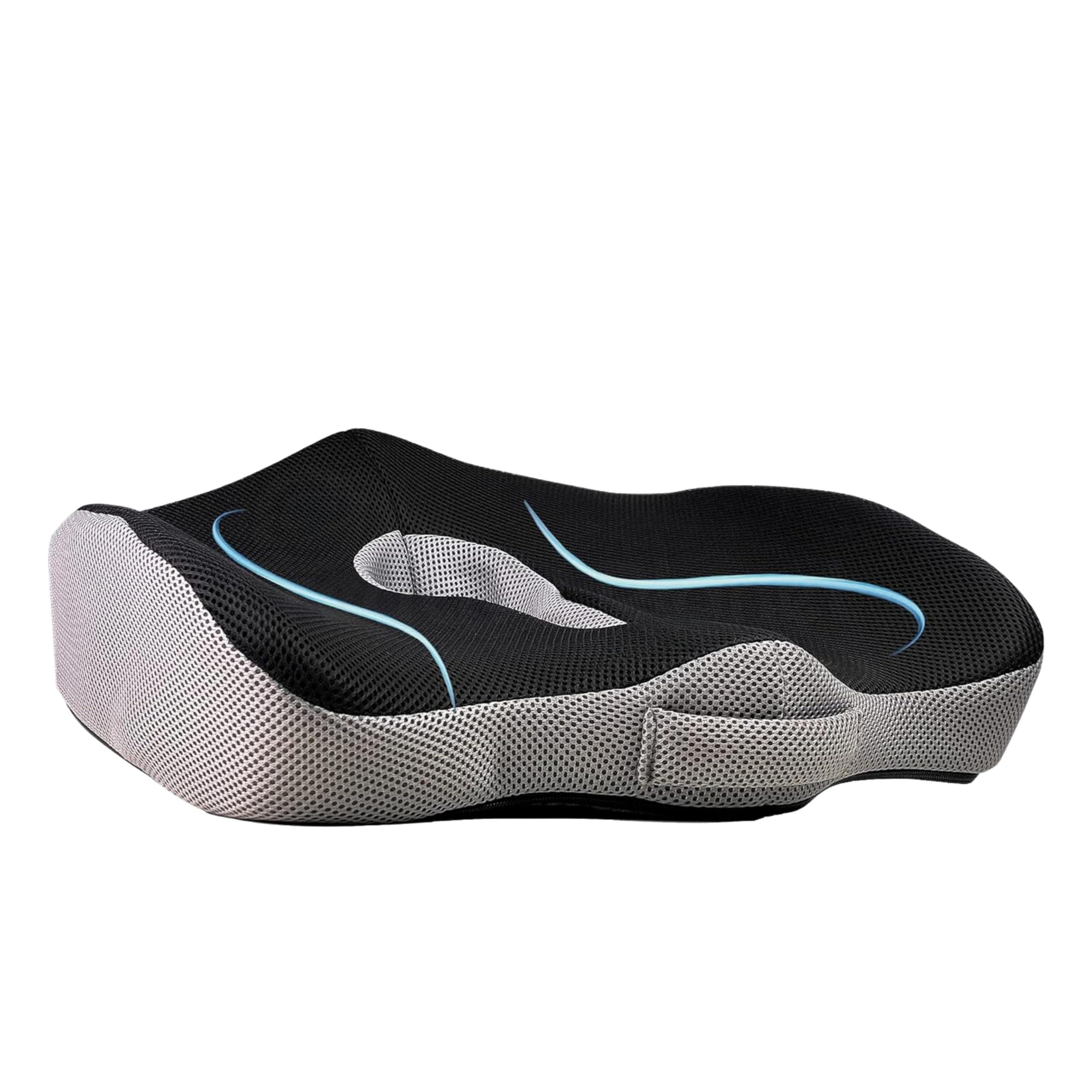 FAZISTA FAZISTA Orthopedic Memory Foam Coccyx Seat Cushion for Relief of Back Pain, Sciatica, and Tailbone in Office/Home Chairs and Computer Desk, Wheelchairs, Driving (Mesh Black, Pack of 1Pc)
