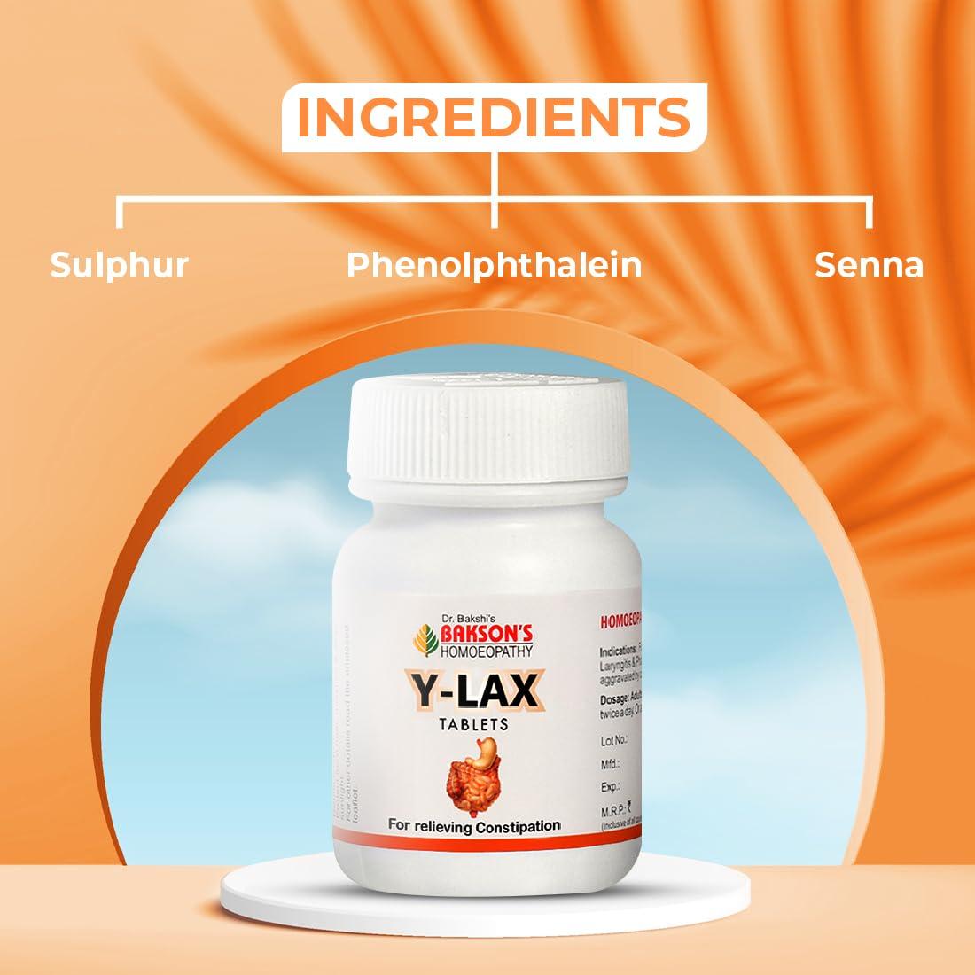 BAKSON\'S HOMEOPATHY Dr. Bakshi\'s BAKSON\'S HOMOEOPATHY Y-Lax Tablets- 90 Tablets (2 Pack of 45 Units)