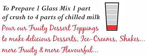 Manama Manama Litchi Crush | Fruit Topping for Ice Creams, Cakes, Pastries and Shakes 750ml Bottle