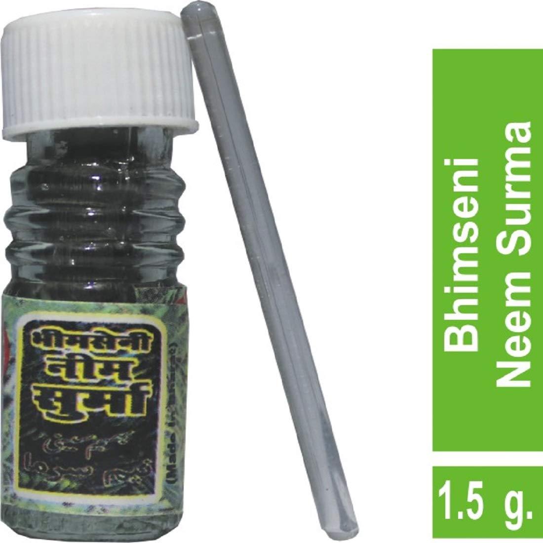 Bhimseni Karyalay Bhimseni White & Neem Surma Combo Pack - 1.5g Each, Herbal Eye Care