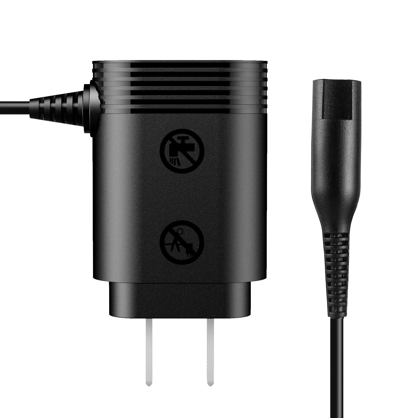 RoyDSMumey Braun Shaver Charger, 12V 400mA Wall Power Adapter for Braun Shaver Series 1 3 5 7 9 + Razor Cleaning Brush