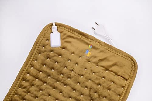 Shakuntla Kite Electric Heating Pad - Orthopaedic Lower Back Heating Belt Heat Therapy Waist Wrap with 3 Temperature Settings for Pain Relief of Abdominal Stomach Lumbar Muscle Strain etc (Brown)