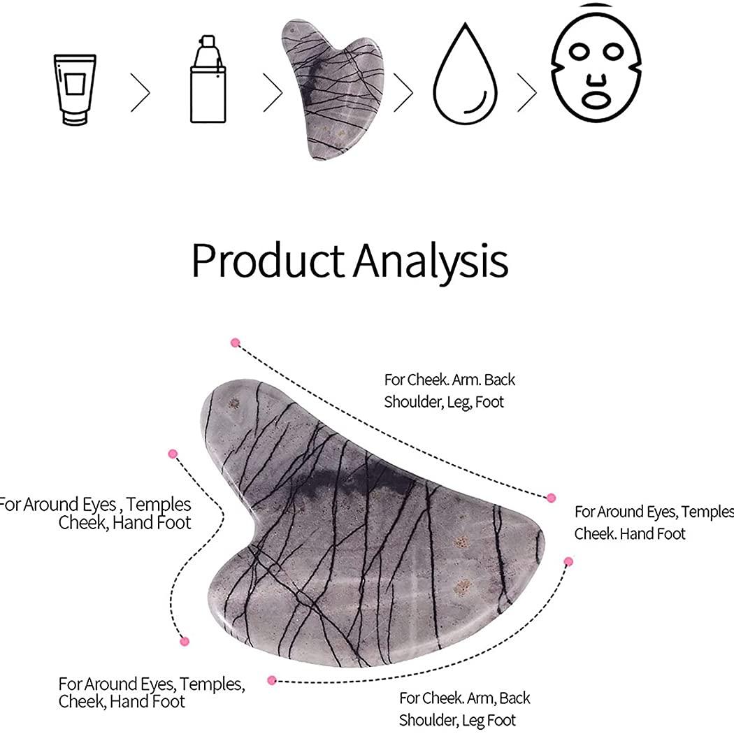 Dorakitten Dorakitten Gua Sha Facial Tool Crystal Lightweight Heart Shape Small Professional Scraping Massage Tool Women Girls Natural Small Mini Creative