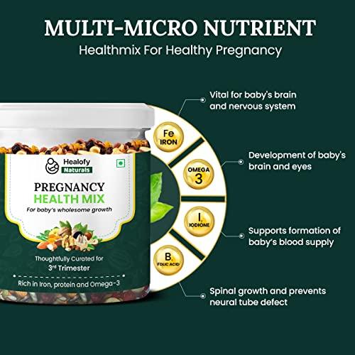 Healofy Naturals Healofy Naturals Healthy Pregnancy Mom's Trail Mix Dry Fruits Nuts Seeds Mix, Pack of 2 (200GM each) | Immunity Booster | Healthy Snacks (3rd Trimester)