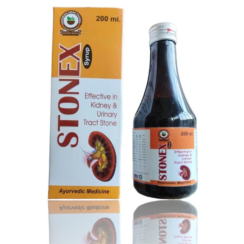 SWADESHI AMAR PHARMA Stonex Syrup, Effective in Kidney & Urinary Tract Stone, 200 ml.