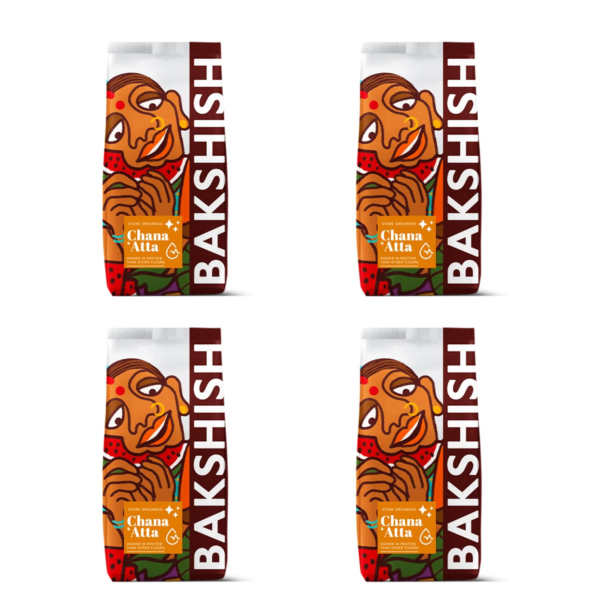 BAKSHISH BAKSHISH Chana Atta Flour Pack of 4 (500gm)