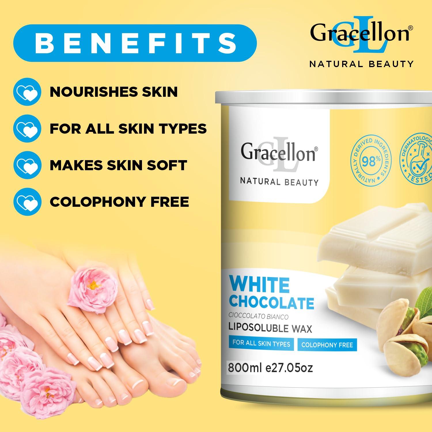 Gracellon Gracellon White Chocolate Liposoluble Wax | For All Skin Types | Colophony Free