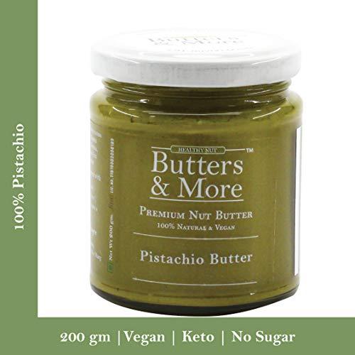 Butters & More Butters & More Classic, Vegan & Unsweetened Nut Butters Bundle. Almond Butter, Cashew Butter & Pistachio Butter. 200G Each. Super Saver Combo. Keto & Diabetic Friendly.