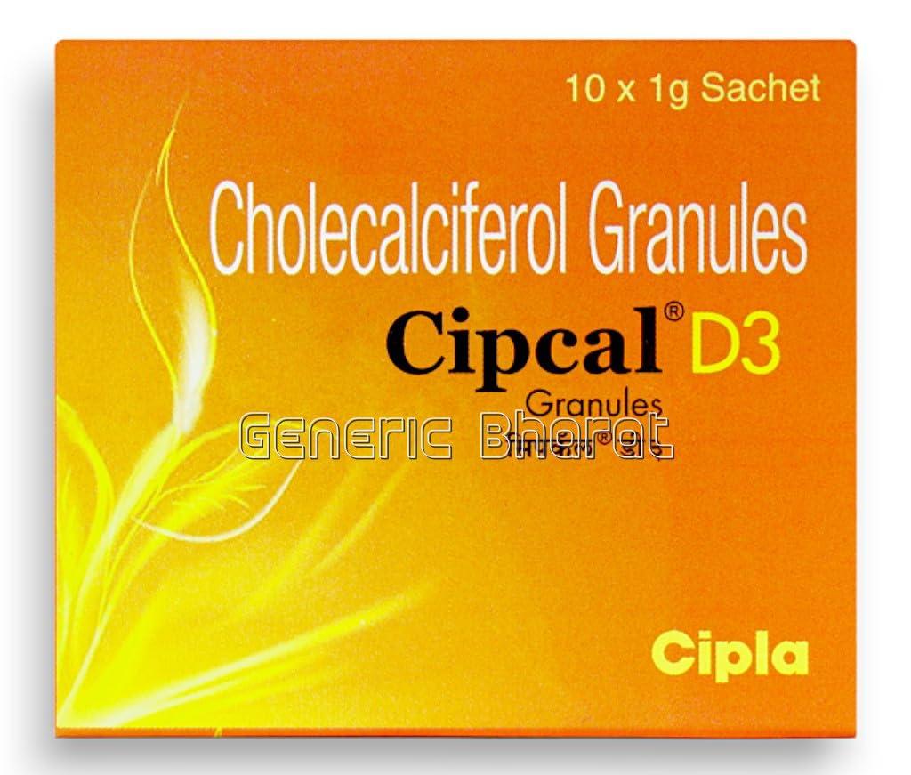 Cipcal Cipcal D3 Cholecalciferol Granules, Pack of 20 Sachets, Bone and Joint Care, Vitamin D3 Supplement