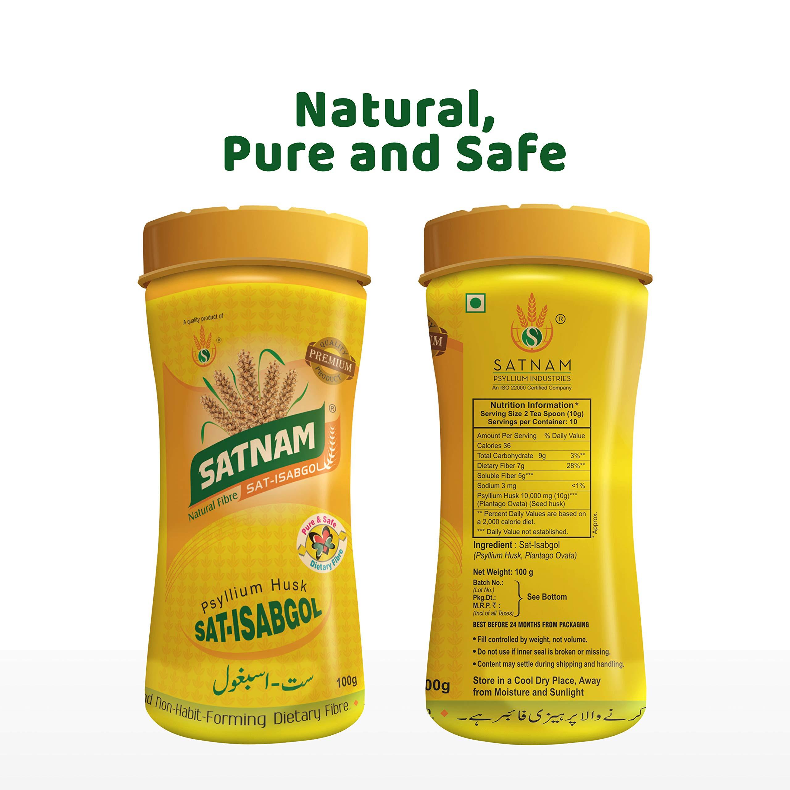 SATNAM SATNAM Sat-Isabgol Psyllium Husk 100g Bottle