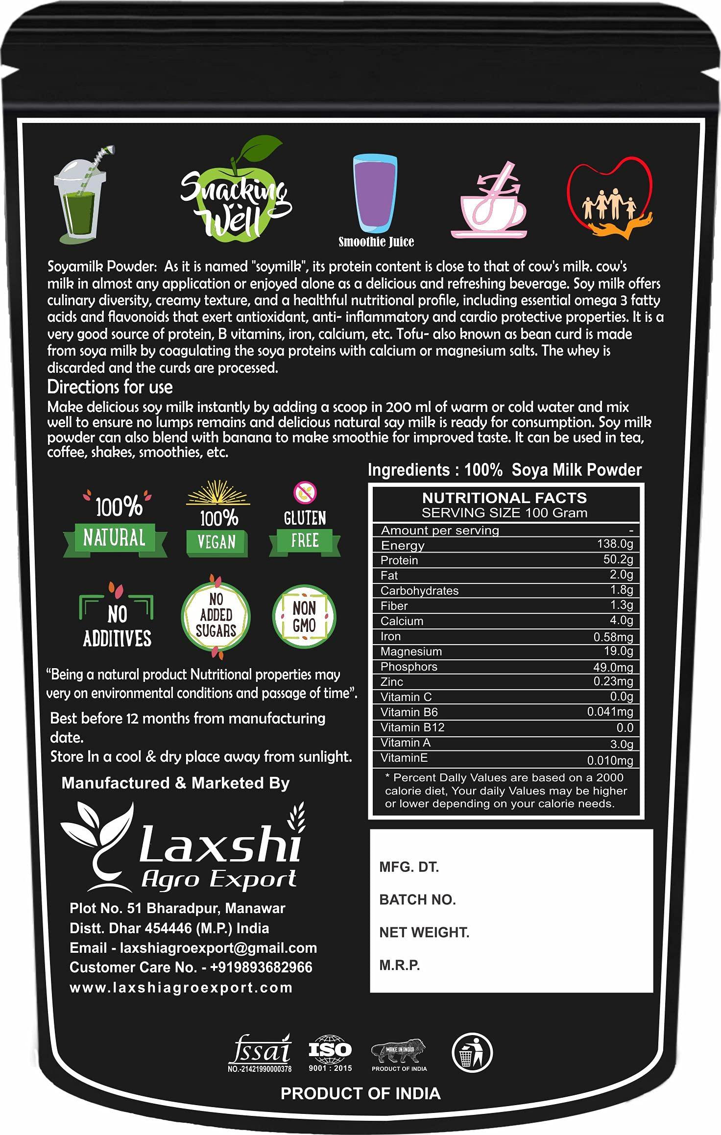 Organic Prime Organic Prime Soya Milk Powder |High in Protein | Vegan | Non-GMO - 200 GM by Organic Prime