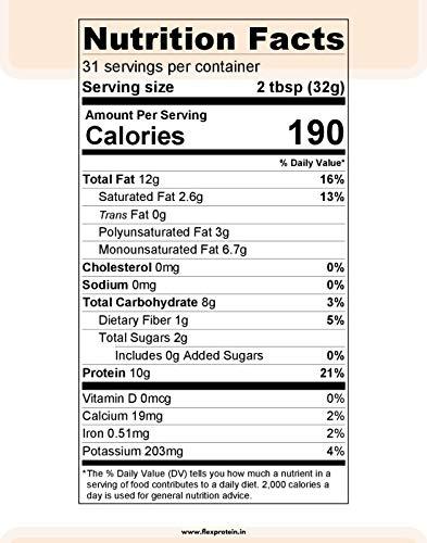 Flex Protein Flex Protein Smooth Peanut Butter Natural with No Added Salt, Sugar Or Oils (1 kg)