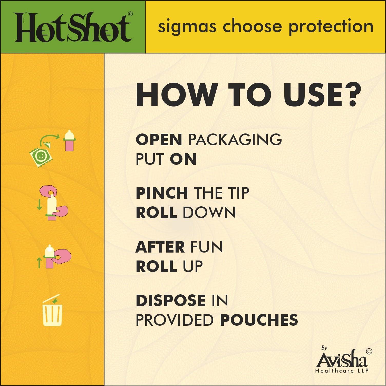 HOT SHOT HOT SHOT Banana Flavored Condom for Men -10 Count