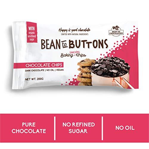 Pink Harvest Farms Pink Harvest Farms Bean to Buttons: Baking Chocolate Chips (Pack of 2), 400gm
