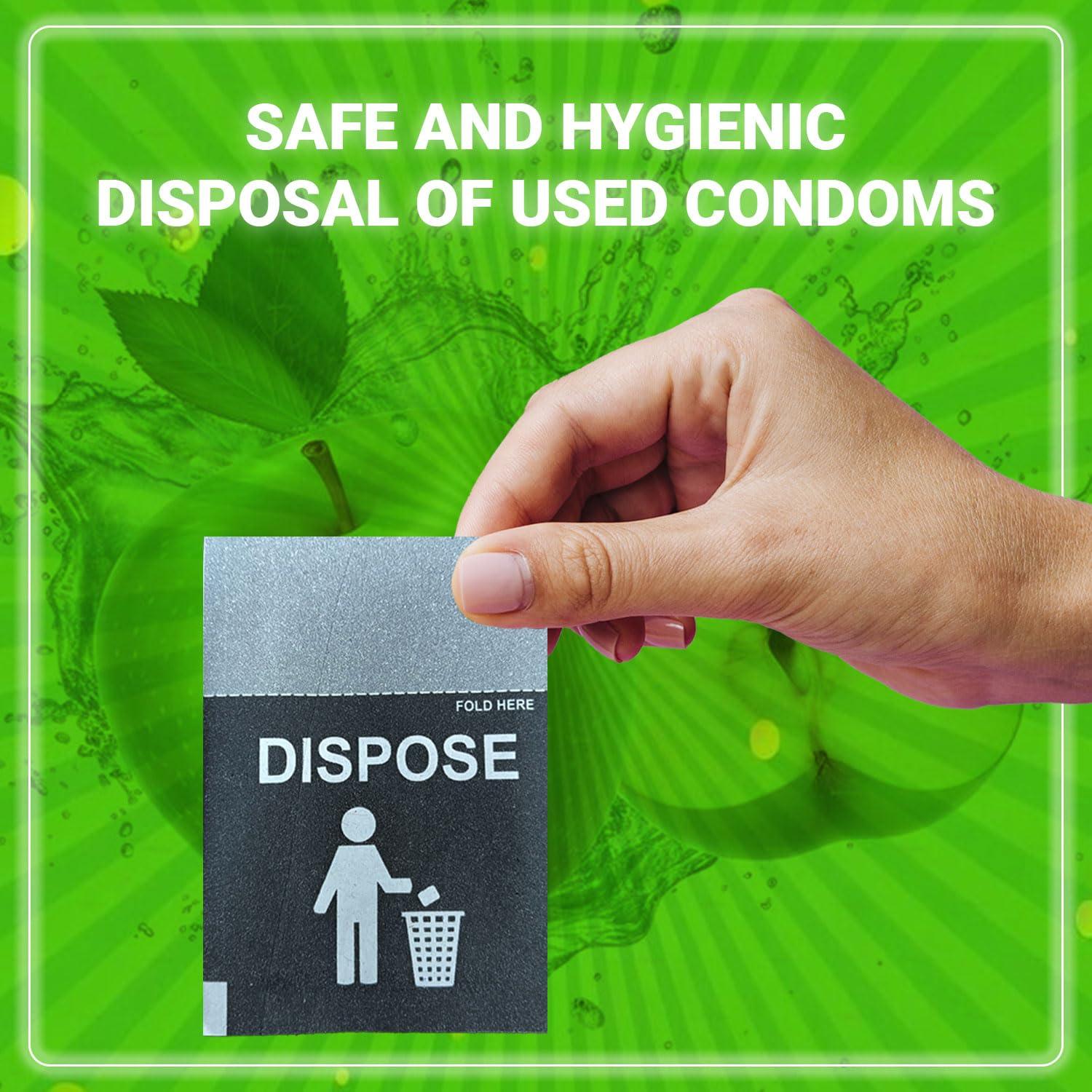 NOTTY BOY NOTTY BOY Extra Thin Without Dotted Condom, Green Apple Flavour For Tangy Twist, Extra Lube With Reservoir Tip - 21 Units (Pack of 7)