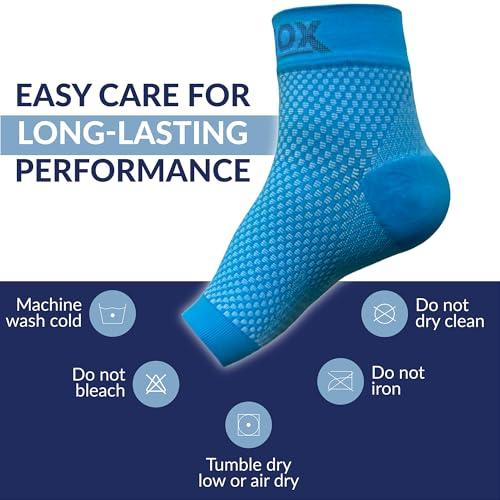 SB SOX SB SOX Compression Foot Sleeves for Men & Women - BEST Plantar Fasciitis Socks for Plantar Fasciitis Pain Relief, Heel Pain, and Treatment for Everyday Use with Arch Support (Blue, Large)