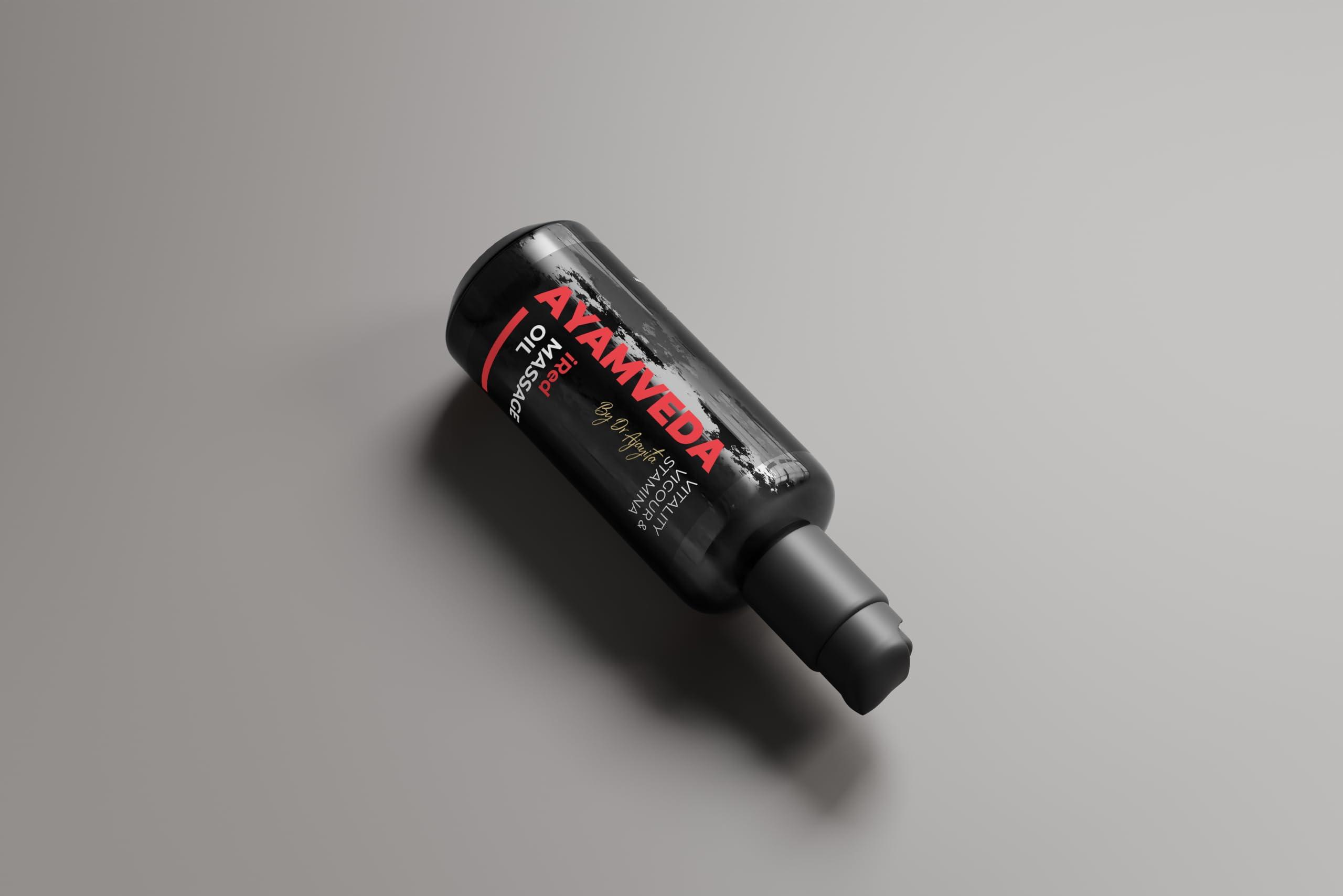 I-RED I-RED Ayamveda By Dr.Ajayita\'s - Combo | Massage Oil And Powder | Men Strength And Stamina (1 Month)