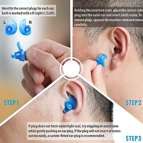 James HealthPlus Waterproof Swimming Earplugs Professional Silicone Swim Earplugs Adult Swimmers Children Diving Soft Anti-Noise Ear Plug New