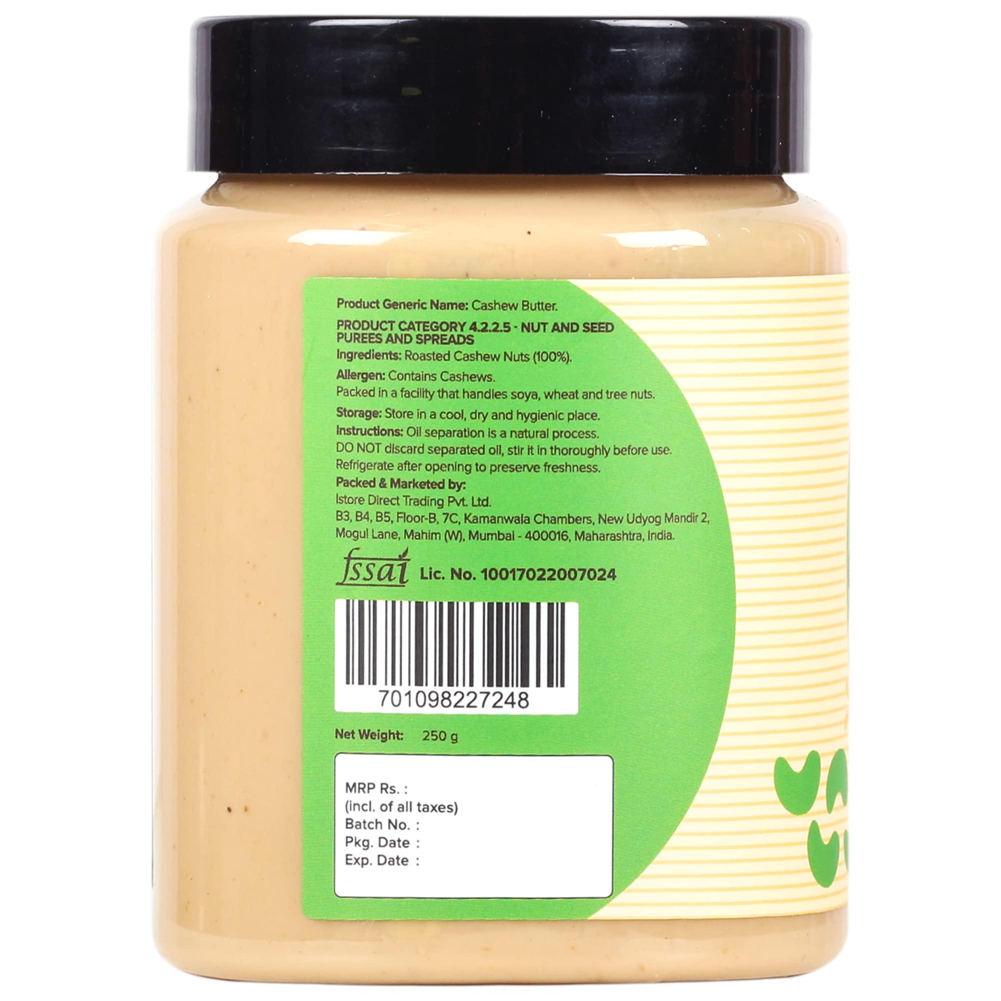 urban platter Urban Platter Cashew Butter, 250g [All Natural, No Hydrogenated oil, No preservatives]