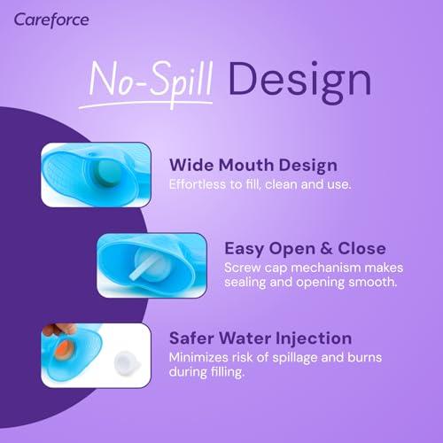 Careforce - The Force Behind Your Health Careforce Hot Water Bag Small Hot Bags Hot Pack Warm Water Bag Heat Bag Heating Bag - Blue