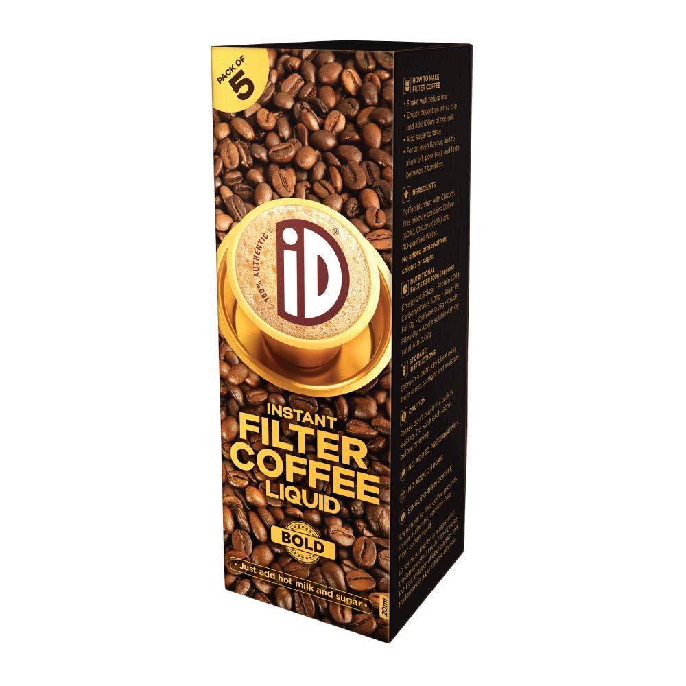 iD Fresh iD Instant Filter Coffee Bold, 20 ml (Count of 5)
