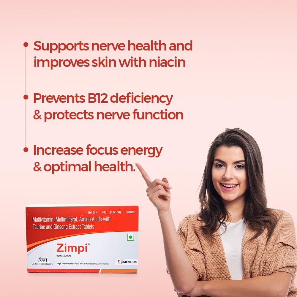 MEDLIUS Zimpi Multivitamin, Dietary Supplement Tablet