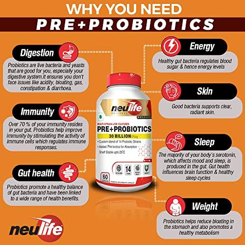 Neulife NEULIFE (Vitrovea) Temperature Stable PROBIOTICS Supplement 30 billion CFU for Men & Women, 14 Strains Live Cultures (120 caps)