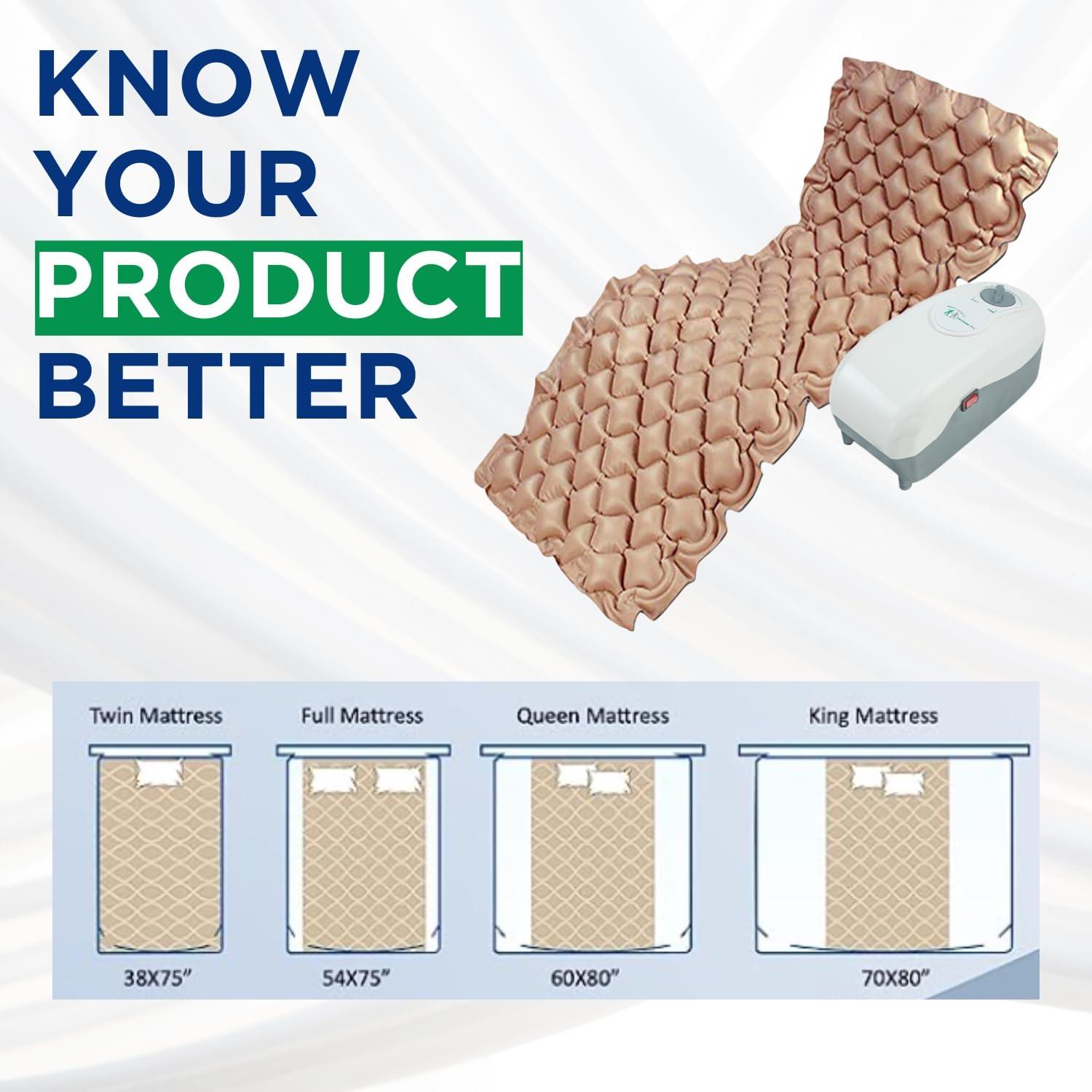 caresome caresome Air Mattress Anti Decubitus Air Pump and Bubble Mattress: Advanced Bed Sore Prevention for Bedridden Patients, Men & Women