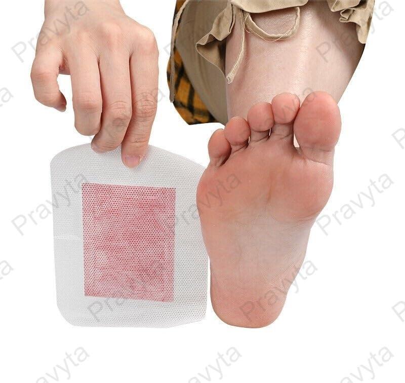 pravyta Pravyta Relief Stress Rose Foot Pads And Adhesive Sheets For Foot Care Removing Impurities, Improve Sleep & Relieve Stress, Suitable For Travel Or Home Use (Red Rose, Pack Of 30)